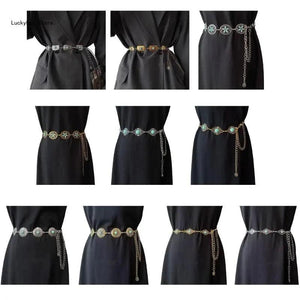 Metal Waist Rope Casual Dress Waist Belt for Women