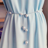 Pearl Waist Chain For Woman Belt For Dresses Women Thin Belts Chains