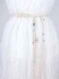 Braided Woven Stripe Waist Rope Belt Women Accessories