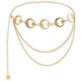 Hip Hop Metal Layered Belt Dress Waist Chain