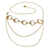 Hip Hop Metal Layered Belt Dress Waist Chain