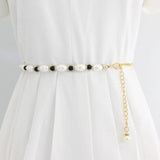 Punk Metal Crystal Waist Belt for Women Dress Hook Chain Waistbands