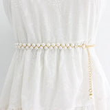 Punk Metal Crystal Waist Belt for Women Dress Hook Chain Waistbands