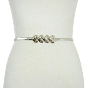 Spring Waist Chain Heart Buckle Metal Wedding Belt