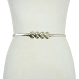 Spring Waist Chain Heart Buckle Metal Wedding Belt