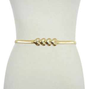 Spring Waist Chain Heart Buckle Metal Wedding Belt