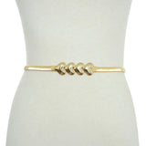Spring Waist Chain Heart Buckle Metal Wedding Belt