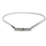 Japanese Sweet Rhinestone Buckle Thin Metal Belt