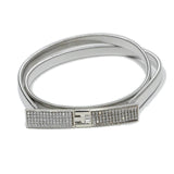 Japanese Sweet Rhinestone Buckle Thin Metal Belt