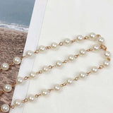 Pearl Women's Waist Chain Belts Thin Belt Fringes Decoration Waistbands