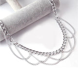 Women Chain Belt Silver Tassel Waist Chain Punk Metal Lady Girls Dress Jeans