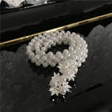 Rhinestone Pearl Waist Chain Belt for Women Summer Dress