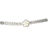 Rhinestone Pearl Waist Chain Belt for Women Summer Dress