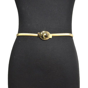 Women's Metal Waist Chain Light Buckle Head Elastic Spring Waist Chain