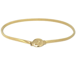 Women's Metal Waist Chain Light Buckle Head Elastic Spring Waist Chain