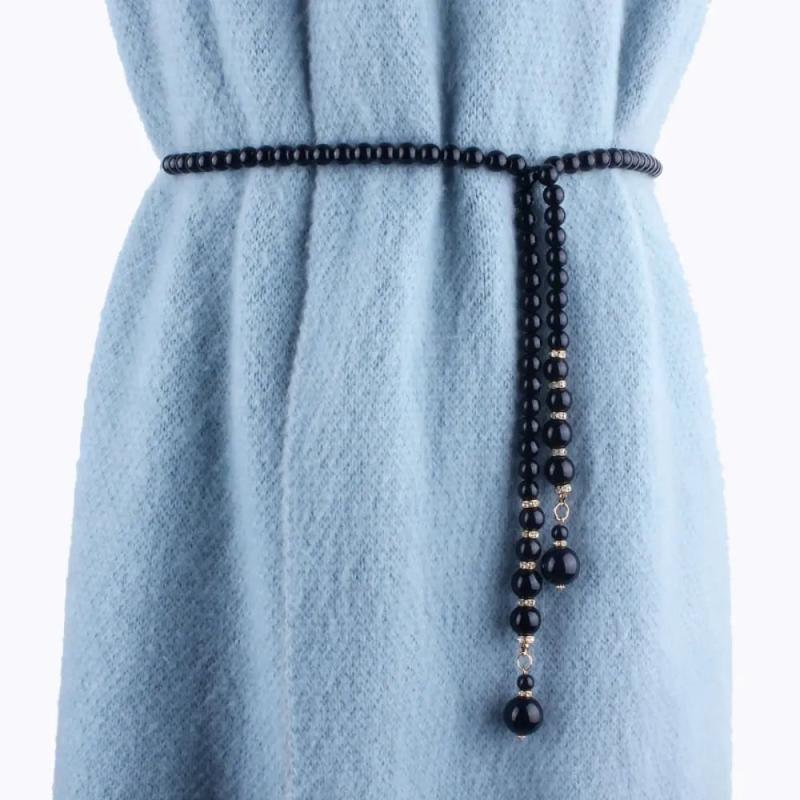 Casual Pearl Belt Thin Chain Waistband Waist Strap