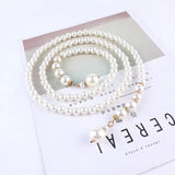 Casual Pearl Belt Thin Chain Waistband Waist Strap