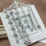 Rhinestone Inlaid Metal Waist Chain Belt for Women
