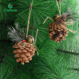 4PCS Christmas Pine Cones Pendants Xmas Tree Decor DIY Ornaments