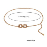 Adjustable Geometric Waist Chain Women Belt for Dress Decorative Girdle Strap