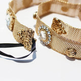 Diamond-Studded Metal Waist Chain Antique Hipster Accessories
