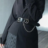 Female Leather Harness Chain Belt Goth Corset Waist Belt