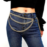Girls Metal Waist Chain Plated Belt for Dresses Women
