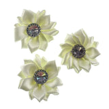 20Pcs 4.5cm Satin Ribbon Flowers DIY Wedding Bouquet Hair Accessories