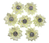 20Pcs 4.5cm Satin Ribbon Flowers DIY Wedding Bouquet Hair Accessories