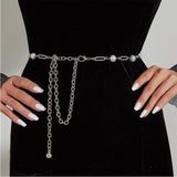 Rhinestone Waist Chain Belt Women Casual Versatile Dress Accessory