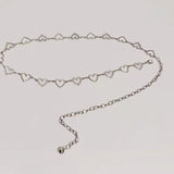 Diamond Fringe Waist Chain Belt for Dress Heart Shape Waistband