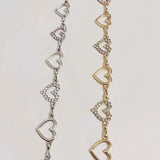 Diamond Fringe Waist Chain Belt for Dress Heart Shape Waistband