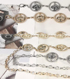 Women Metal Chain Waistband Summer Dress Waist Boho Belt
