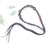 Vintage Tassel Belts for Women's Woven Dress Accessories Strap