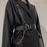 Female Chain Belt Goth Corset Waist Belt Harness