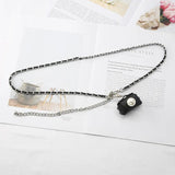 Metal Waist Chain Female PU Chain Belt with Skirt Dress Mini Bag BeltS