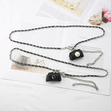 Metal Waist Chain Female PU Chain Belt with Skirt Dress Mini Bag BeltS