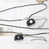Metal Waist Chain Female PU Chain Belt with Skirt Dress Mini Bag BeltS