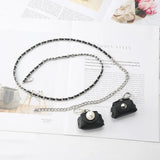 Metal Waist Chain Female PU Chain Belt with Skirt Dress Mini Bag BeltS