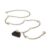 Pearl Metal Belt Chain Women Bag Waist Strap Lady Dress Decorative Accessory