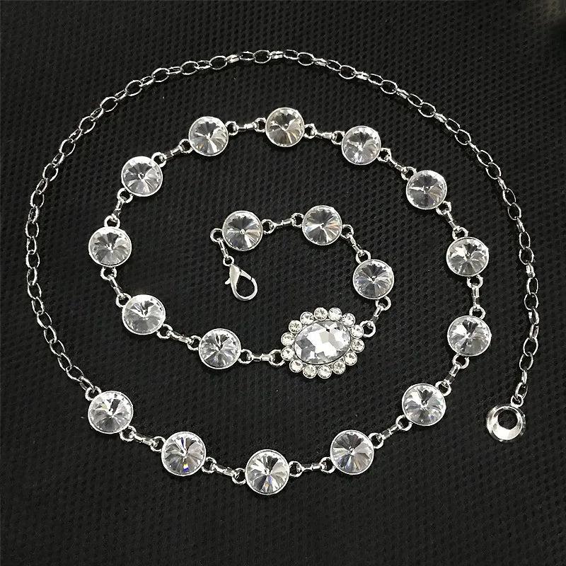 Rhinestone Waist Chain Metal Decoration Hot Girl Accessories