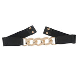 Elastic Belt Chain Adornment Waist Seal Buttons Dress Strap Ondildo Golden