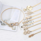 Women Waist Belt Metal Spring Thin Chain Belt Ladies Dress Skinny Waistband