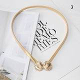 Women Waist Belt Metal Spring Thin Chain Belt Ladies Dress Skinny Waistband