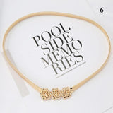 Women Waist Belt Metal Spring Thin Chain Belt Ladies Dress Skinny Waistband