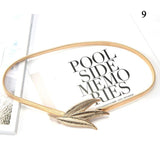 Women Waist Belt Metal Spring Thin Chain Belt Ladies Dress Skinny Waistband