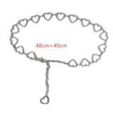 Allmatch Waist Chain Metal Peach Heart Belts for Women