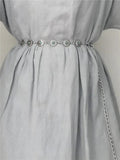 Turquoise Gothic Chain Waist Belt for Women Dresses Coat
