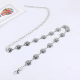 Turquoise Gothic Chain Waist Belt for Women Dresses Coat