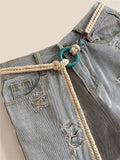 Ethnic Ladies Waist Knitted Woven Chain Belt for Women Dress